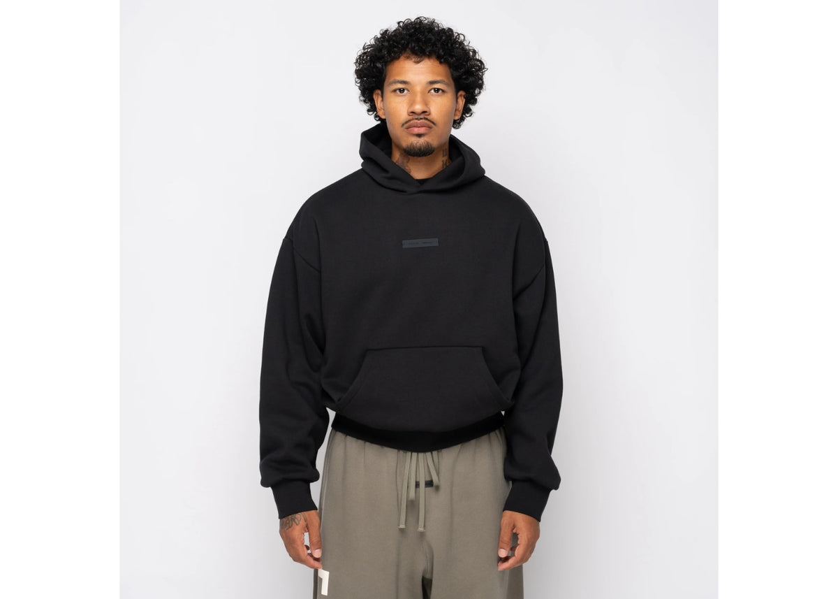Fear of God Essentials Classic Fleece Hoodie Jet Black