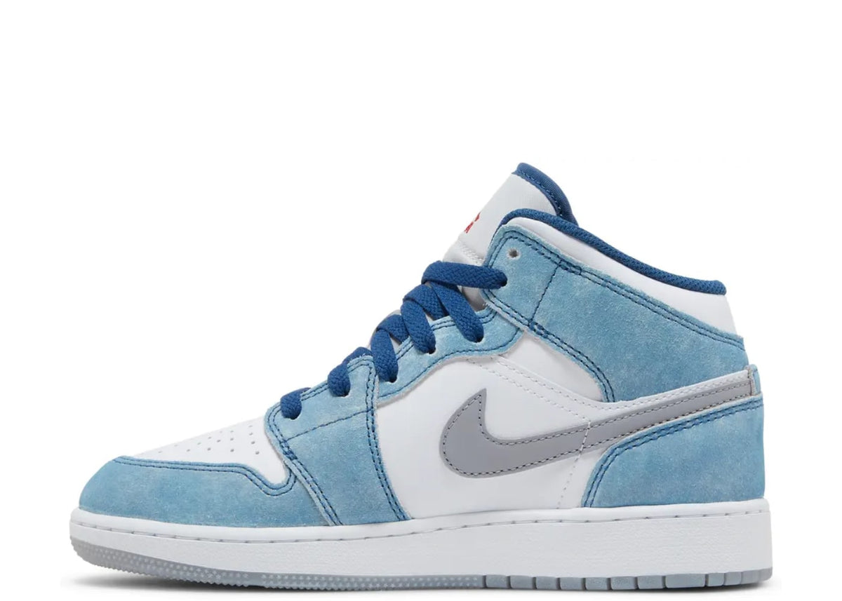 Air Jordan 1 Mid SE French Blue Light Steel (GS)