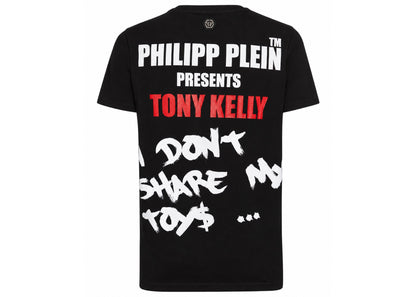 Philipp Plein Tony Kelly Graphic Round Neck T-shirt Black