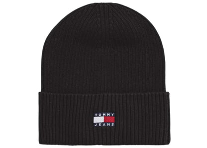 Tommy Jeans Cotton Beanie Black