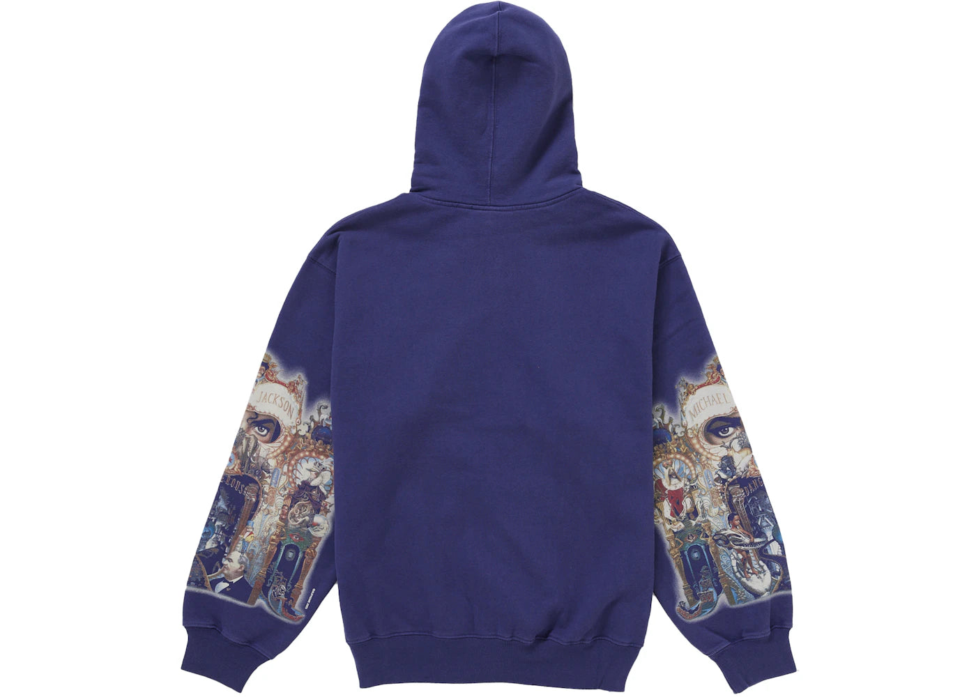 Supreme Michael Jackson Dangerous Zip Up Hooded Sweatshirt Washed Navy