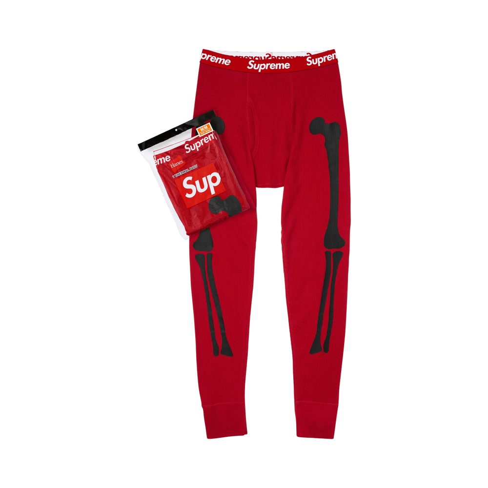 Supreme x Hanes Bones Thermal Pant (1 Pack) 'Red'