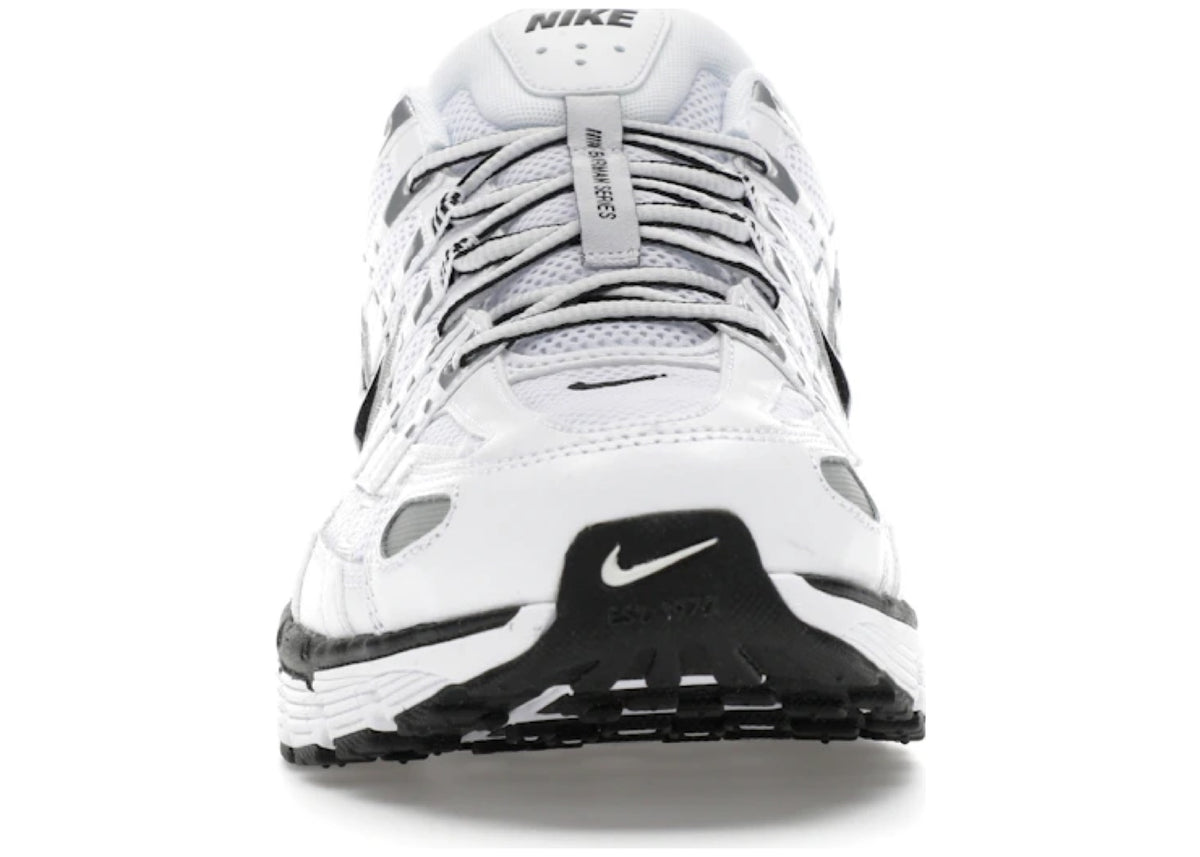 Nike P-6000 White Metallic Silver Black