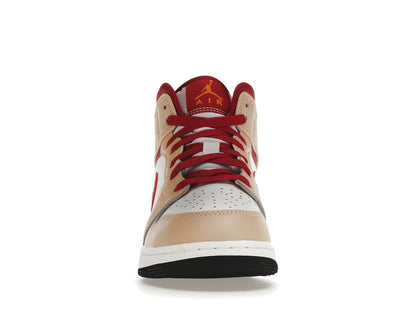 Jordan 1 Mid Light Curry Cardinal (GS)