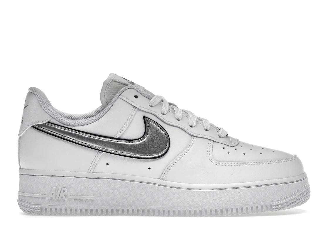 Nike Air Force 1 Low '07 Essential White Metallic Silver Black (Women's)