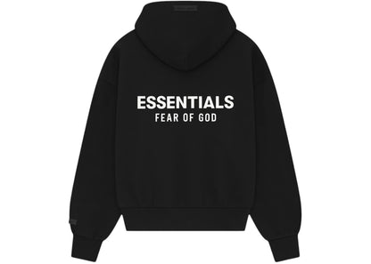 Fear of God Essentials Classic Full Zip-Up Hoodie Jet Black