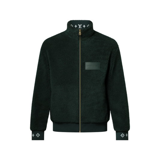 Louis Vuitton Leather Patch Fleece Blouson Louis Vuitton