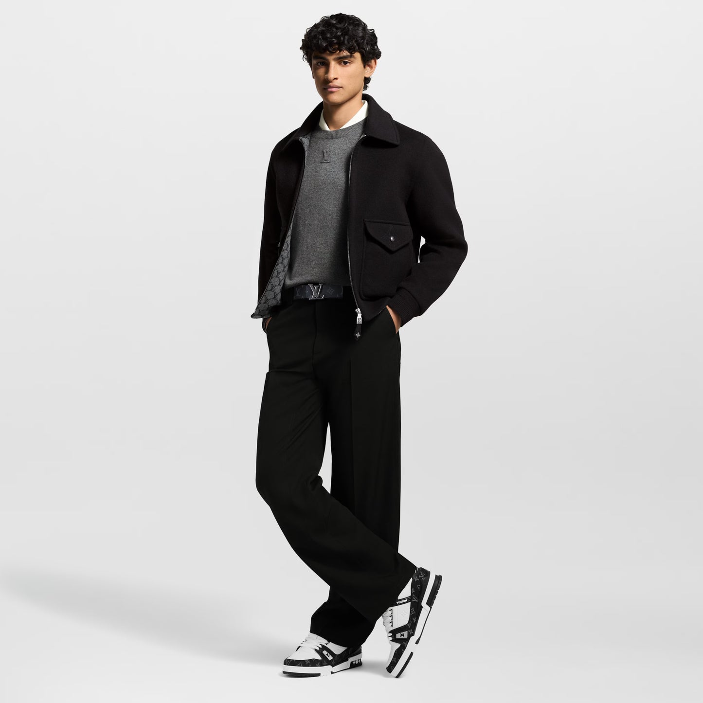 Louis Vuitton LV Trainer Denim Monogram Black