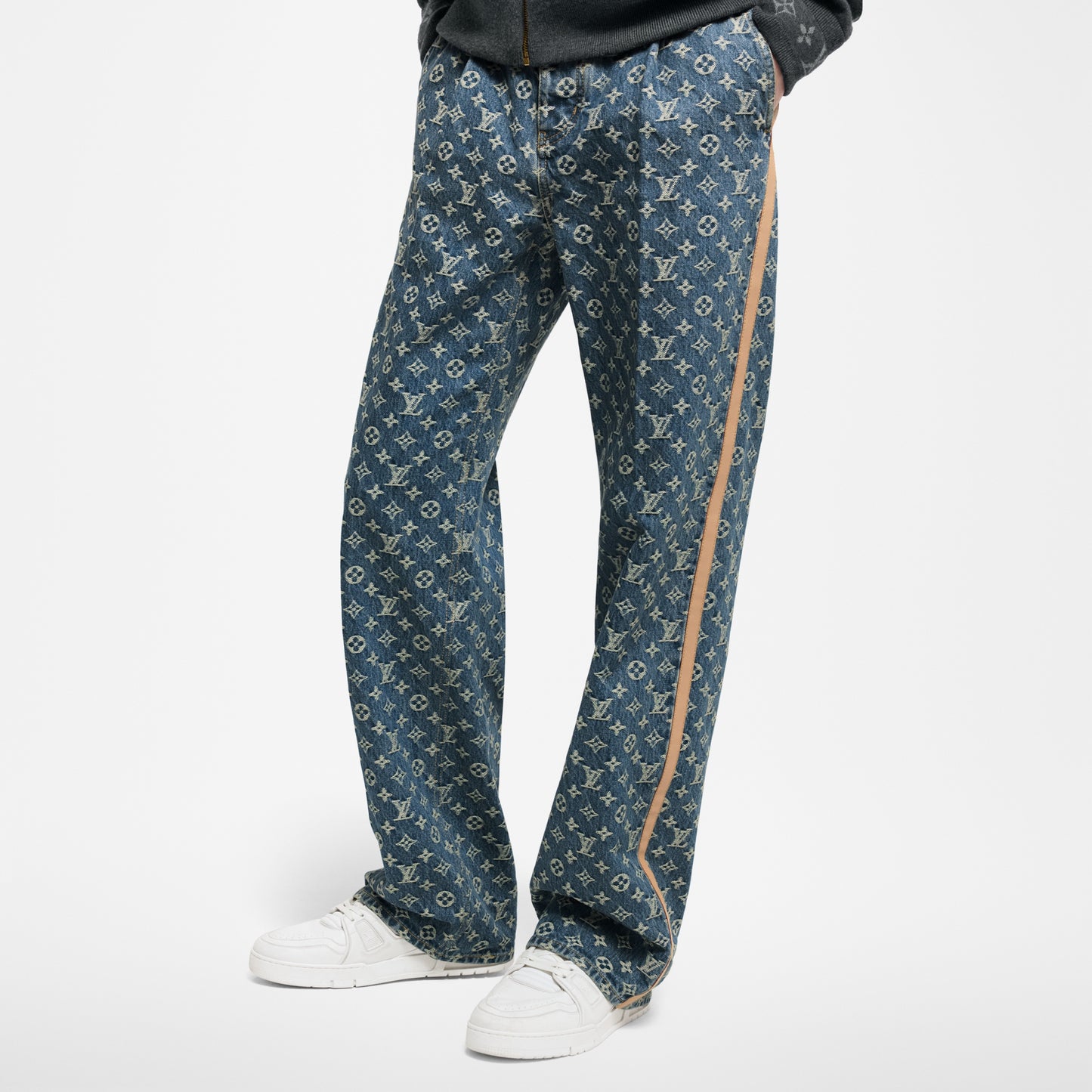 Louis Vuitton Monogram Denim Tailored Pants Indigo