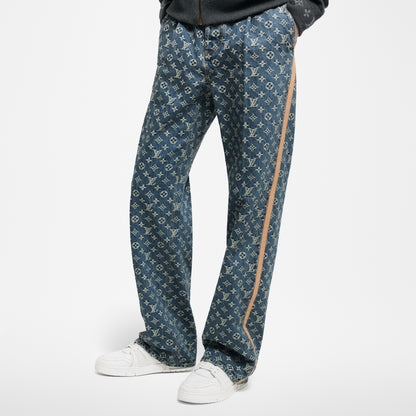 Louis Vuitton Monogram Denim Tailored Pants Indigo