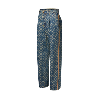 Louis Vuitton Monogram Denim Tailored Pants Indigo