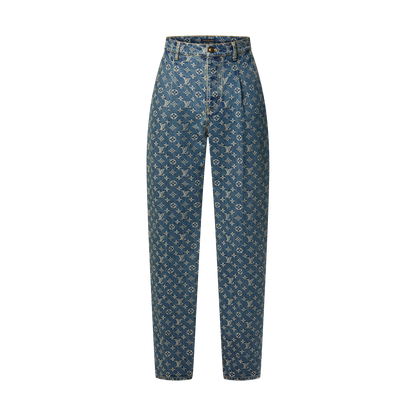 Louis Vuitton Monogram Denim Tailored Pants Indigo