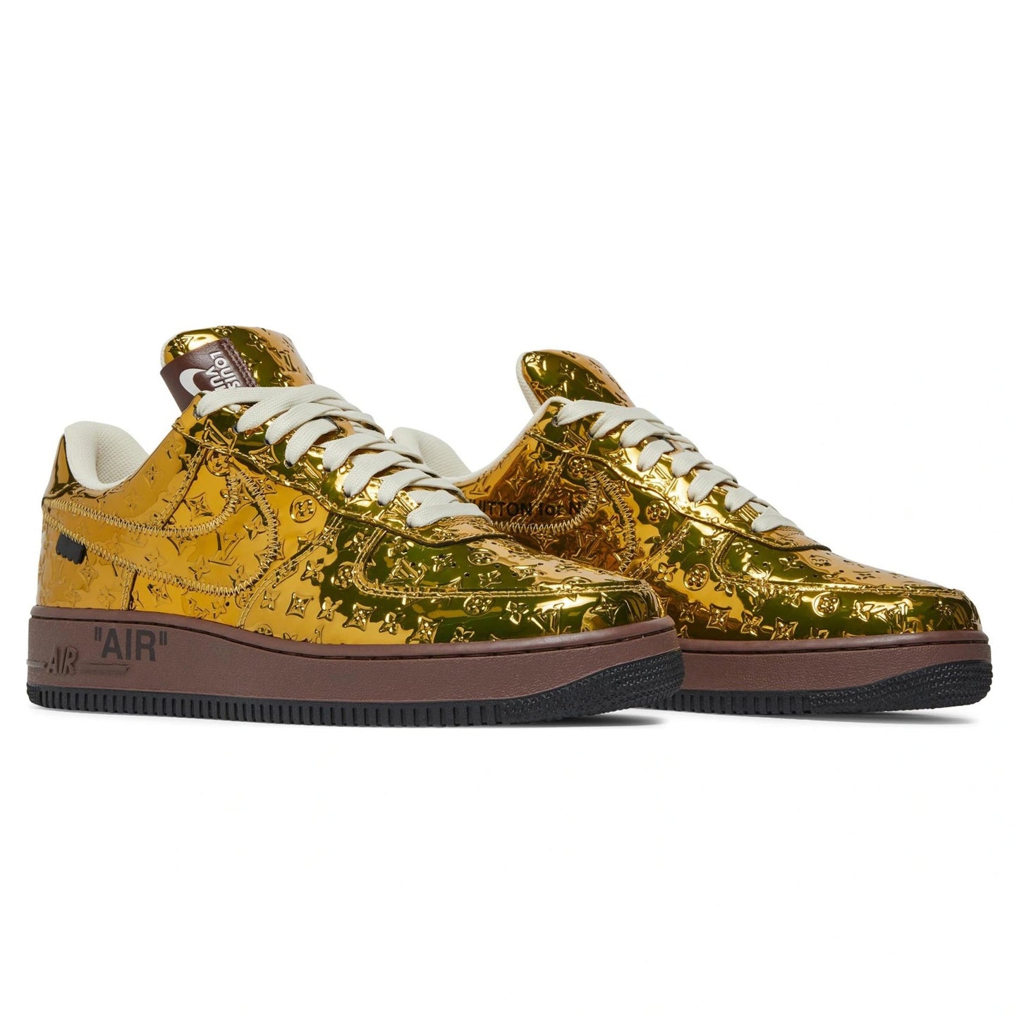Nike Air Force 1 Low Louis Vuitton By Virgil Abloh Metallic Gold