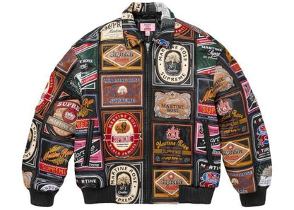 Supreme x Martine Rose Patchwork Labels Leather Jacket 'Multicolor'