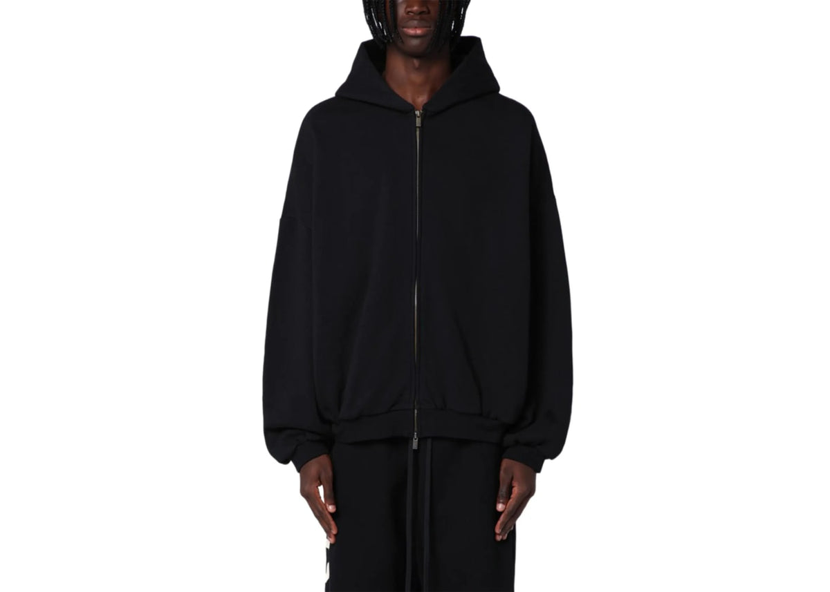 Fear of God Essentials Heavy Fleece Full Zip-up Hoodie Black