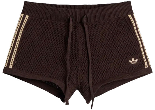 Adidas Crochet Shorts Aurora Coffee Magic Beige