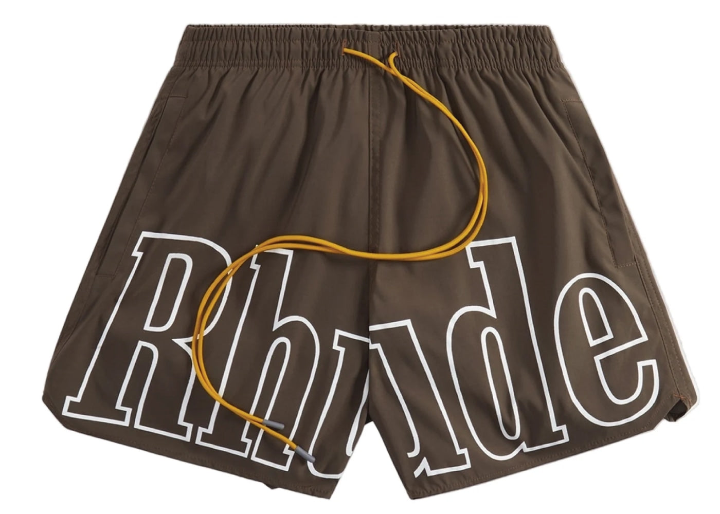Rhude Logo Swim Shorts Brown