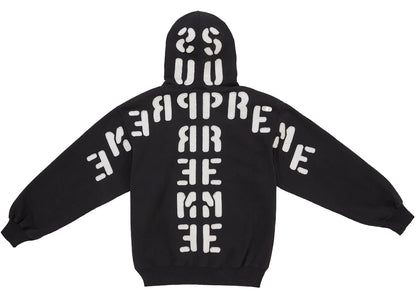 Supreme Mirrored Applique Hooded Sweatshirt Black
