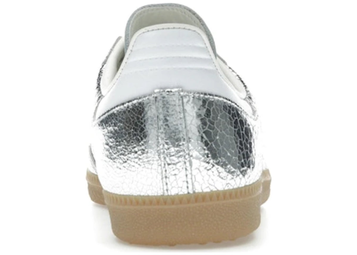 adidas Samba OG Silver Metallic Cracked Leather (Women's)