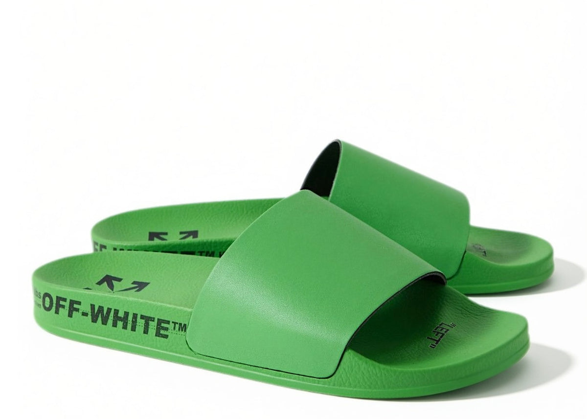 Off-White Industrial Belt Slides Green Black