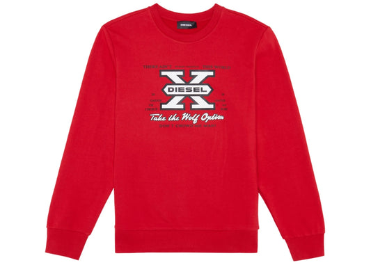 Diesel S-GINN-K25 Diesel X Sweatshirt Ribbon Red