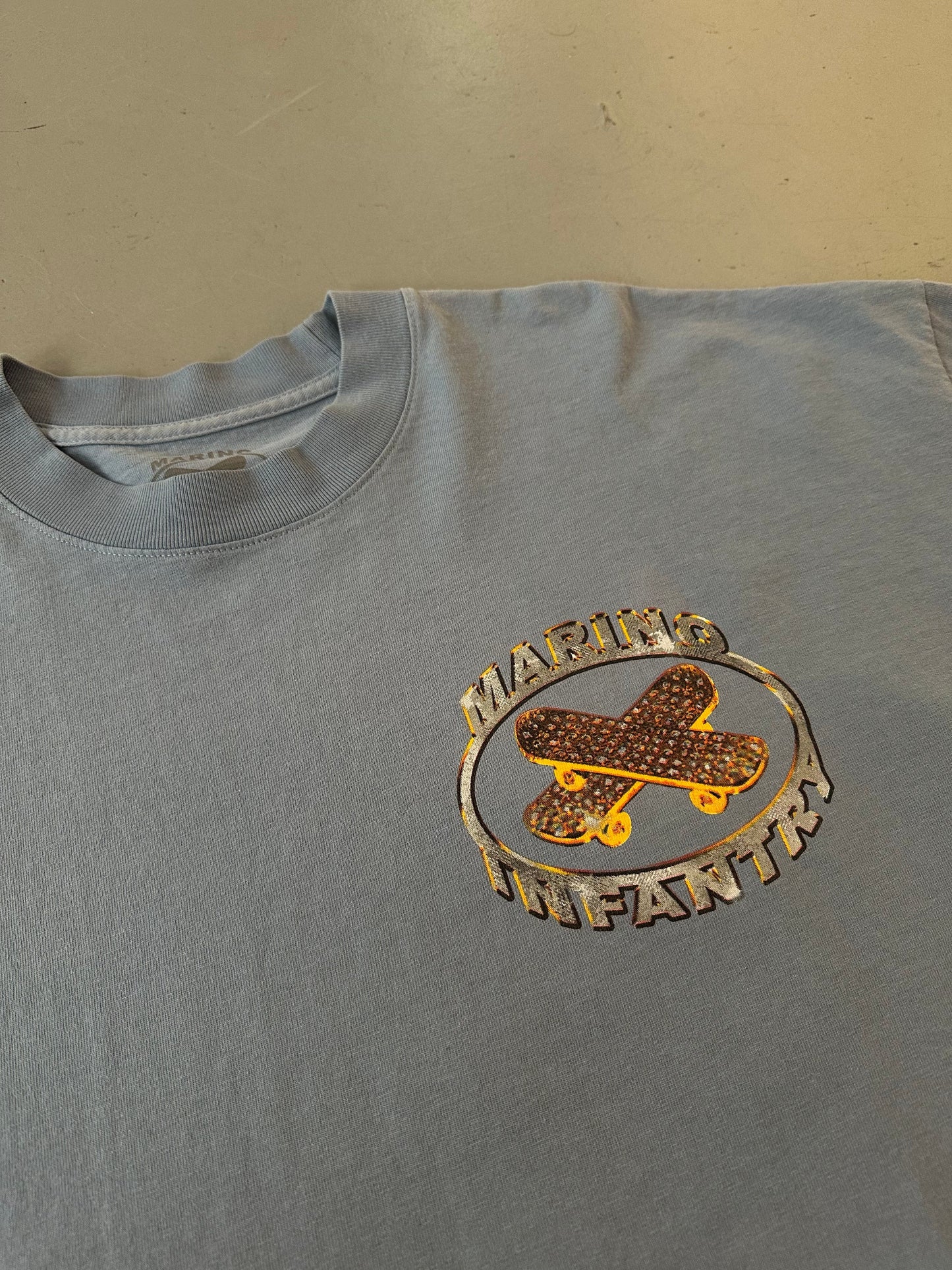Marino Infantry OG Logo Tshirt Oversized Baby blue