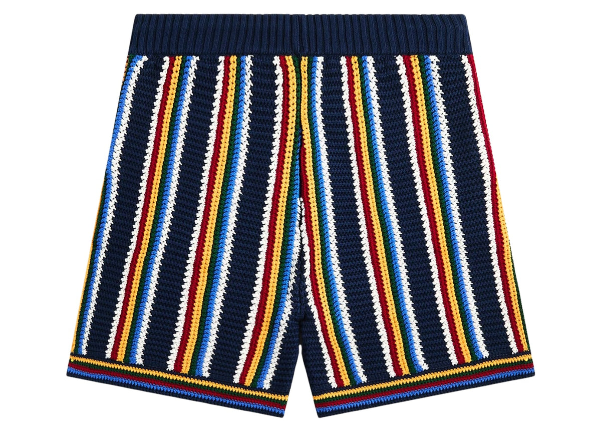 Casablanca Crochet Shorts Navy