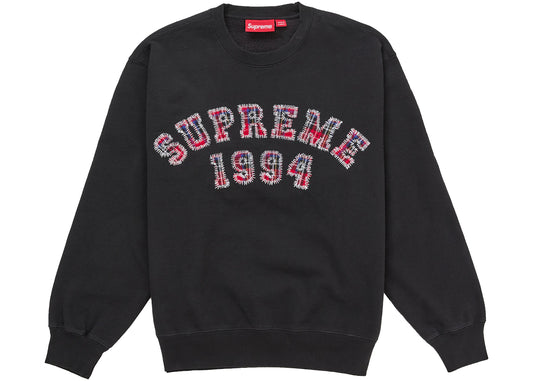 Supreme Plaid Arc Crewneck Black