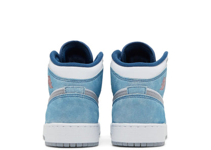 Air Jordan 1 Mid SE French Blue Light Steel (GS)