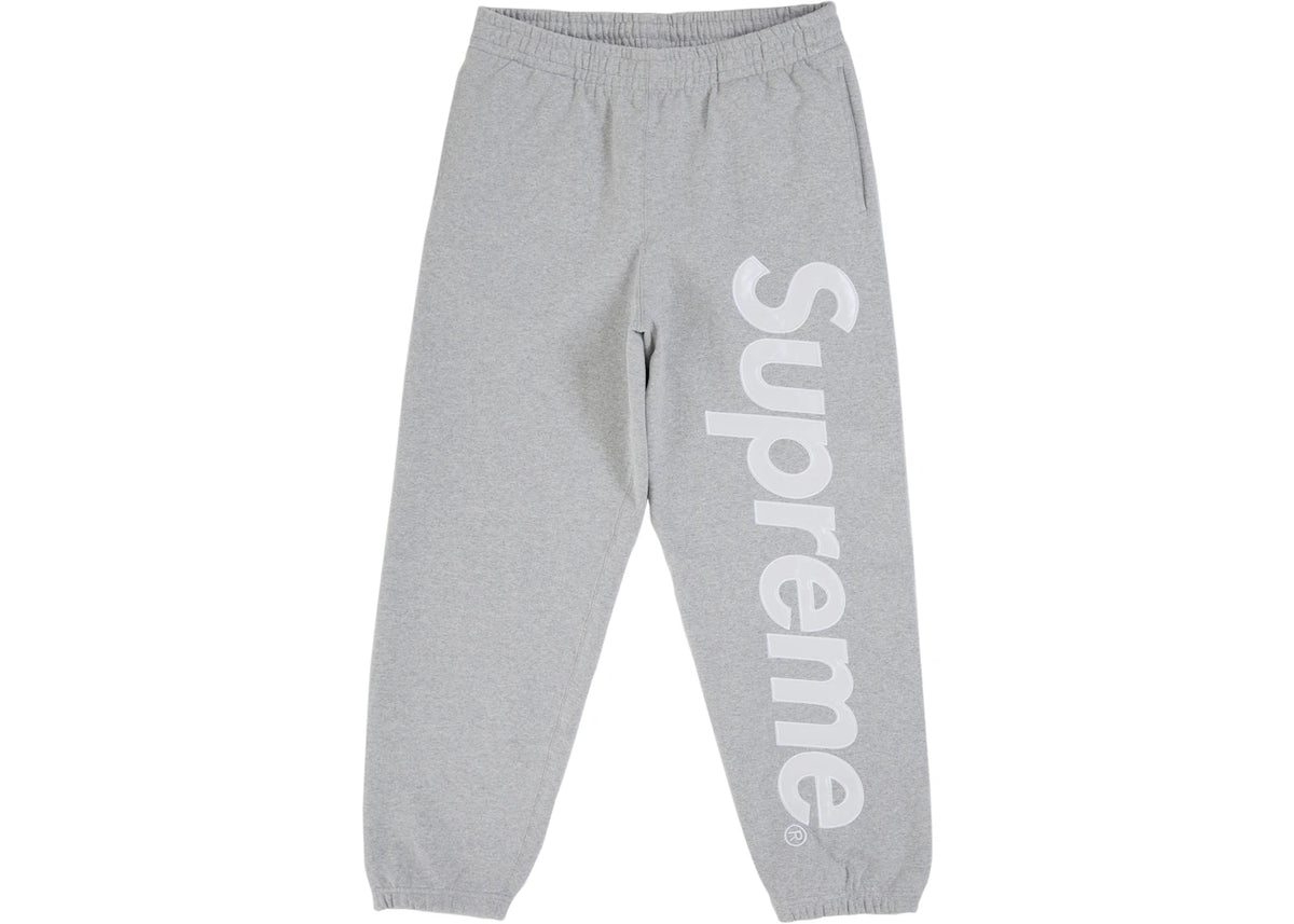 Supreme Satin Applique Sweatpant (SS26) Heather Grey