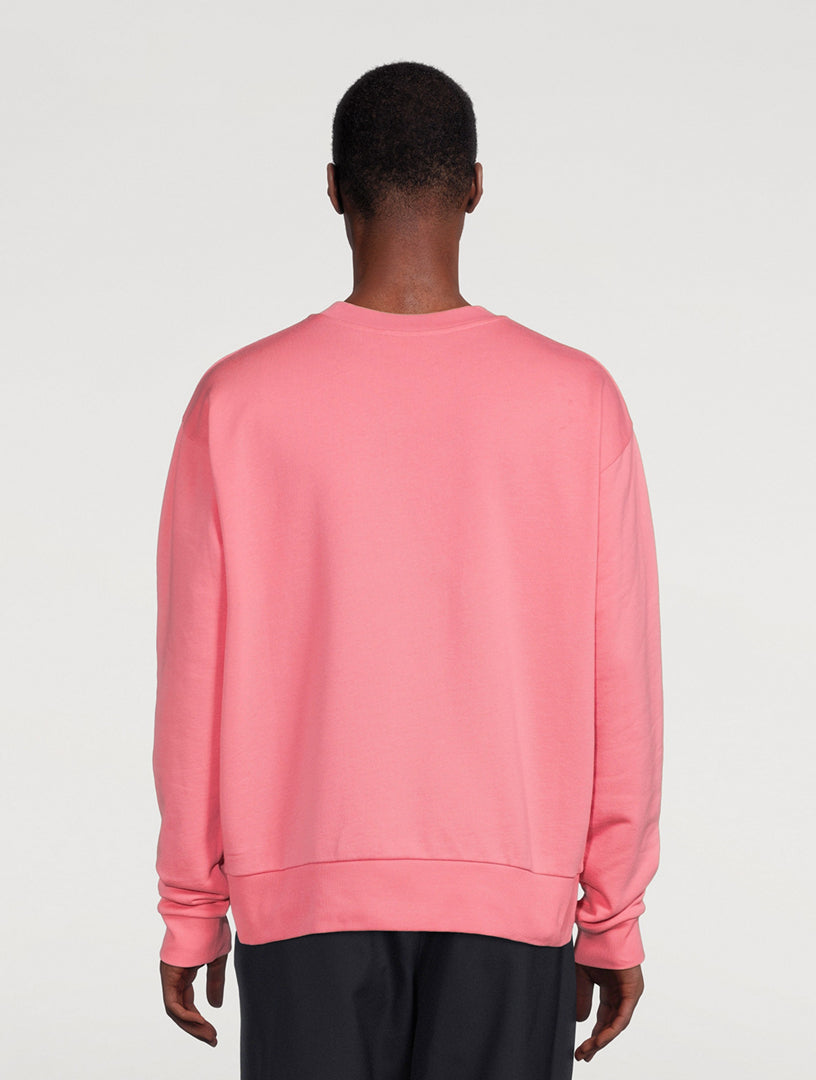 Marni logo organic cotton sweatshirt pink candy