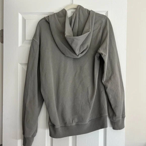 Helmut Lang Embroidered Logo Grey Hoodie Sweatshirt