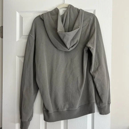 Helmut Lang Embroidered Logo Grey Hoodie Sweatshirt