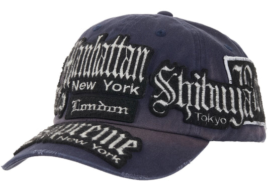 Supreme City Patches 6-Panel Hat Cap Navy Blue
