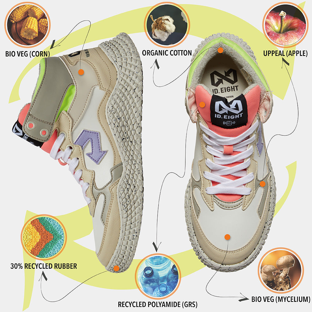 ID. Eight Hana Mid Just Beige Animal Free Sneakers