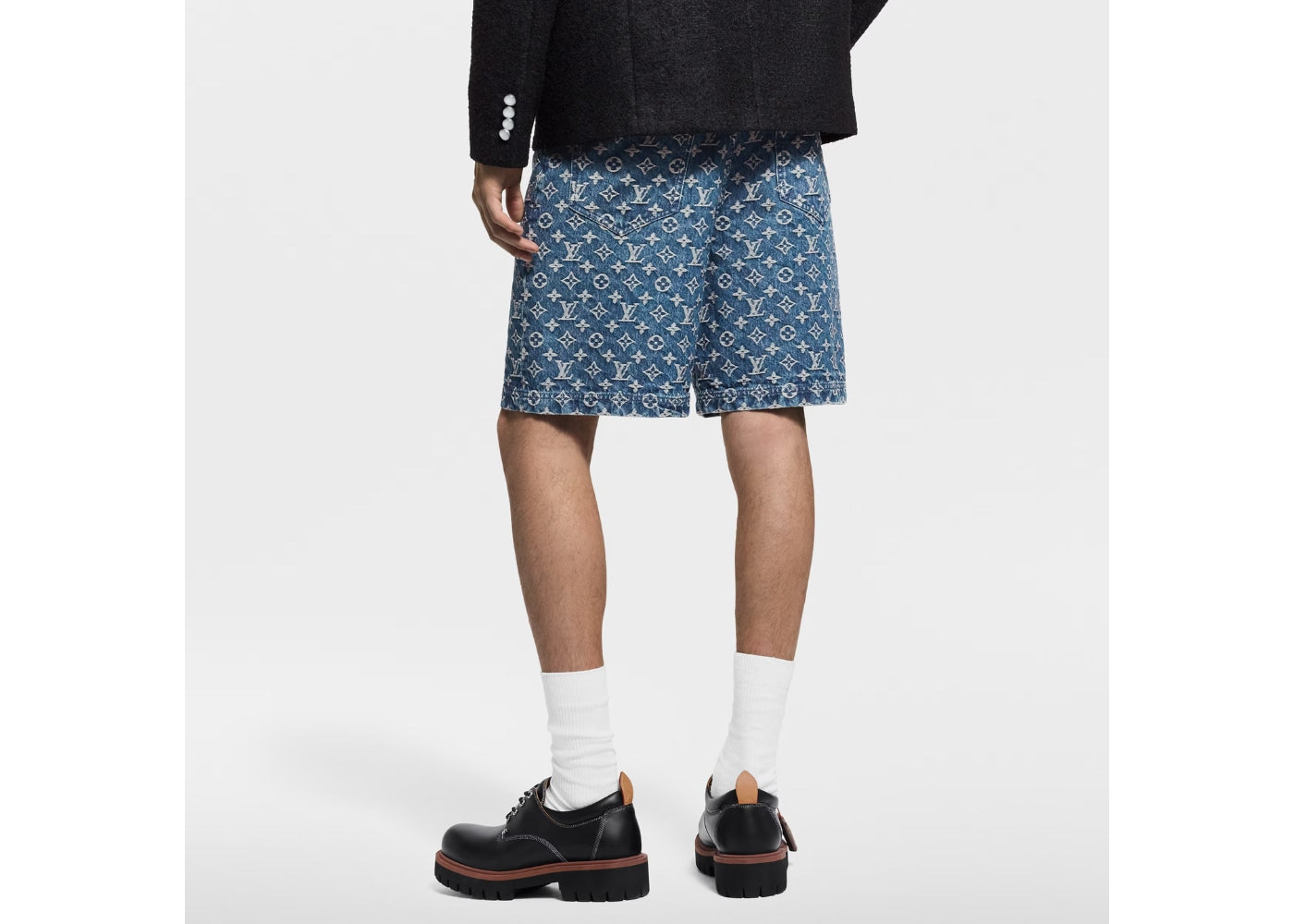Louis Vuitton Monogram Denim Shorts Blue