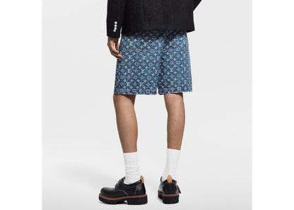 Louis Vuitton Monogram Denim Shorts Blue