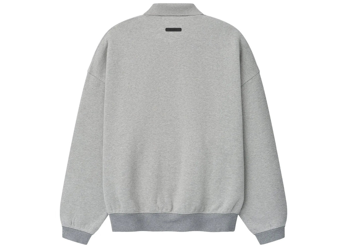 Fear of God Essentials Signature 90's Polo Sweatshirt Heather/Dark Concrete Heather