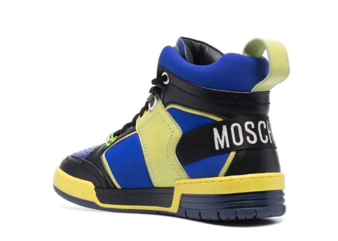 Moschino High Top Lace Up Sneaker Blue Green