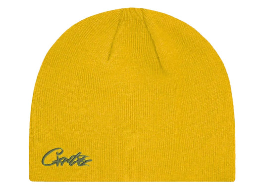 Corteiz Micro Allstarz Skully Beanie Yellow