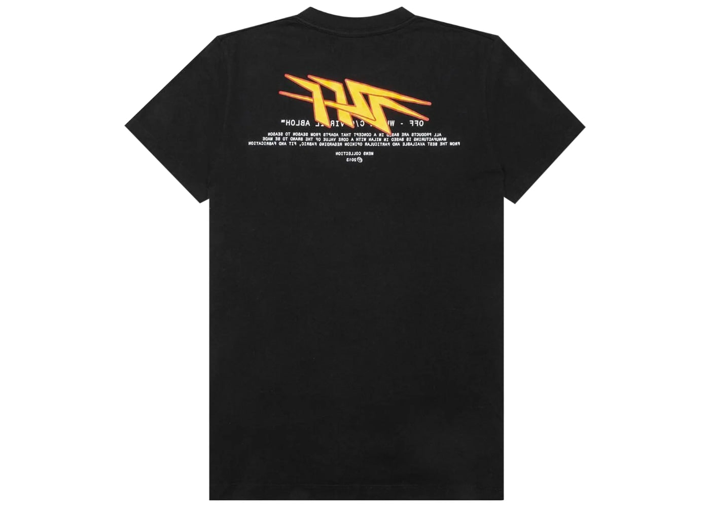 Off White Thunder Short-Sleeve Slim T-Shirt Black/Yellow