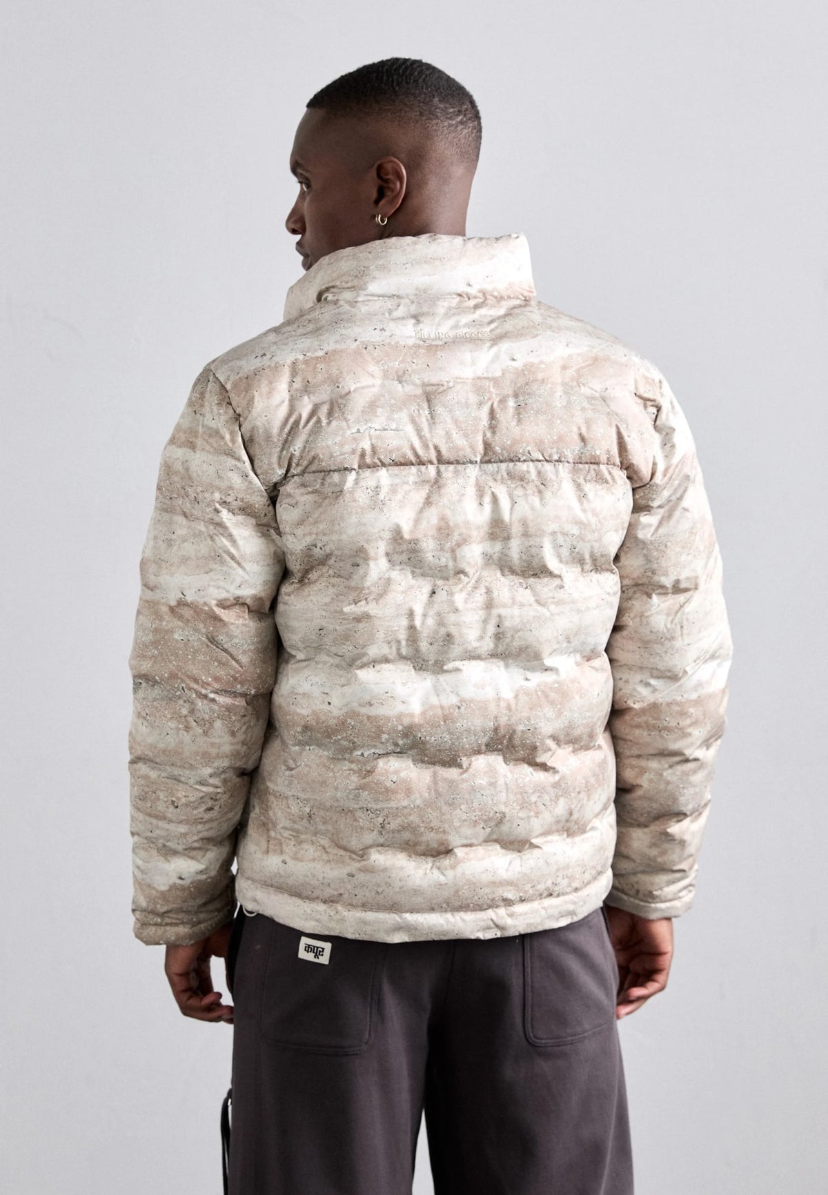 Filling Pieces Puffer Down Jacket Travertine Sand