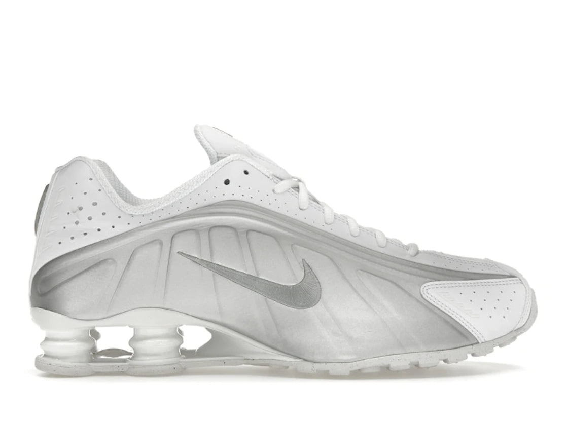 Nike Shox R4 White Bright Crimson Metallic Silver