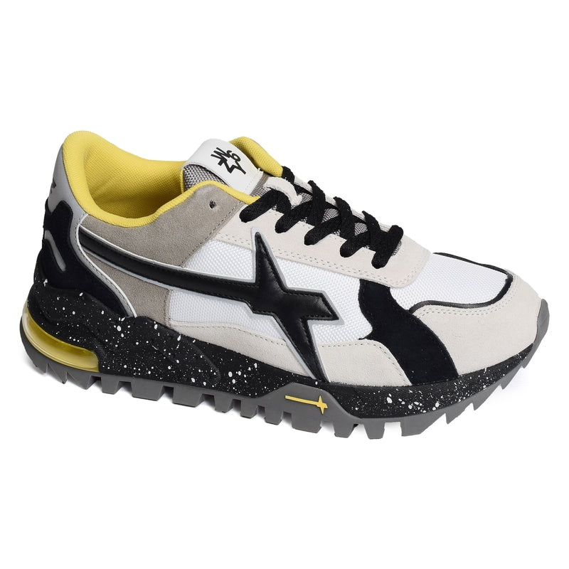 W6YZ Just Say Wizz Breeze 3-M Trainers White Black Taupe