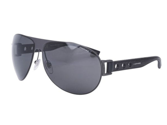 Chopard Aviator Black Frame Grey Mirrored Sunglasses