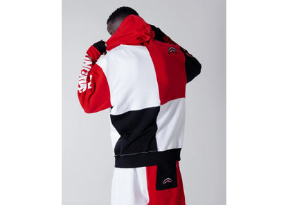 Sprayground Color Block Hoodie Red