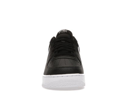Nike Air Force 1 Low '07 Black White Pebbled Leather
