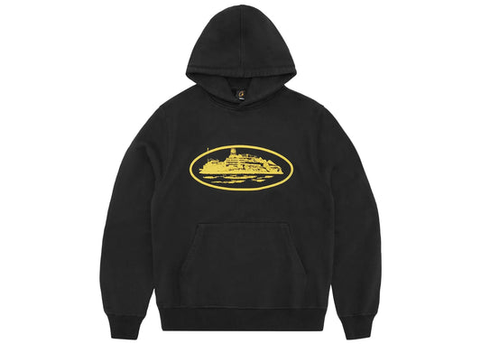 Corteiz Alcatraz Hoodie Black Yellow