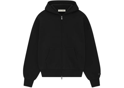 Fear of God Essentials Classic Full Zip-Up Hoodie Jet Black