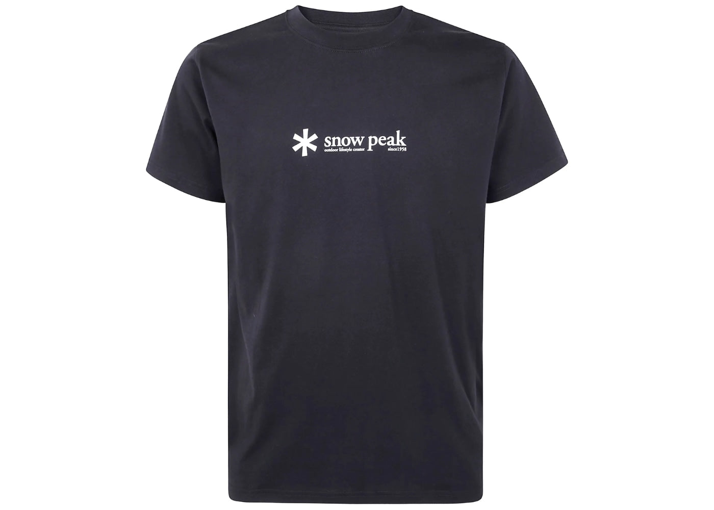 Snow Peak Logo Print T-shirt Black